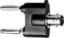 Telegärtner J01008A0620 Mérőadapter BNC aljzat - lamellás dugó, 4 mm, lamellás dugó, 4 mm Fekete, Ez bélyegkép