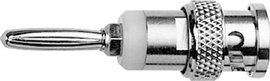 Telegärtner J01008A0628 Mérőadapter BNC dugó - lamellás dugó, 4 mm Ezüst