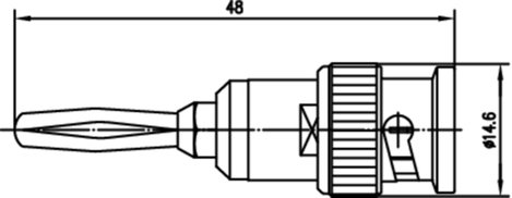 Telegärtner J01008A0628 Mérőadapter BNC dugó - lamellás dugó, 4 mm Ezüst 2. kép