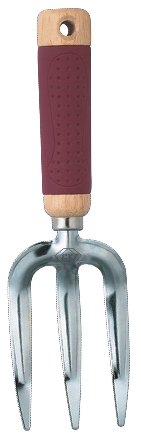 Kerti kézi villa 3ágú fa nyéllel 270 mm C.K. G5732 2. kép
