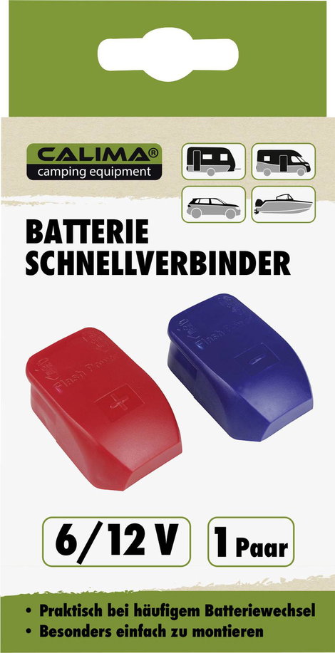 Calima 46007 Batterie Schnellverbinder Akkumulátor gyorscsatlakozó Mínusz pólus, Plusz pólus Rugós c 4. kép