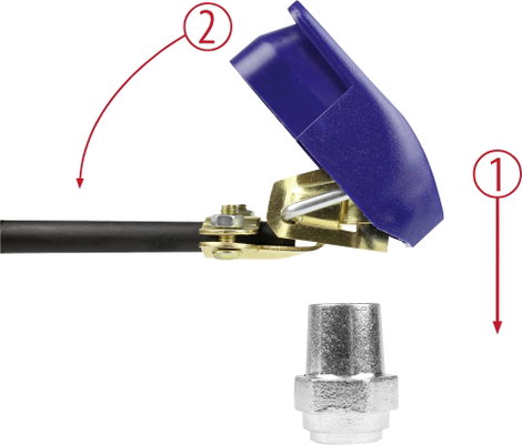 Calima 46007 Batterie Schnellverbinder Akkumulátor gyorscsatlakozó Mínusz pólus, Plusz pólus Rugós c 6. kép