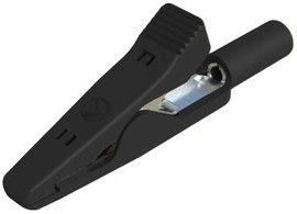 SKS Hirschmann MA 2 VA Krokodilcsipesz 2 mm-es alj CAT I Fekete