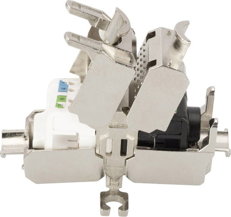 Digitus RJ45 csatlakozóaljzat Hálózat Átalakító CAT 6A, Szereletlen [1x LSA, Vágó szorító, Gyorscsat 3. kép