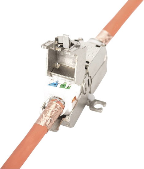 Digitus RJ45 csatlakozóaljzat Hálózat Átalakító CAT 6A, Szereletlen [1x LSA, Vágó szorító, Gyorscsat 5. kép
