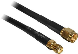 Delock WLAN antennák Hosszabbítókábel [1x SMA dugó - 1x SMA alj] 10.00 m Fekete aranyozott érintkező