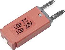 Hansor Circuit Breaker Mini, type 3. Manual Reset, 10A CBA3 Series 10A Biztosíték automata standard 
