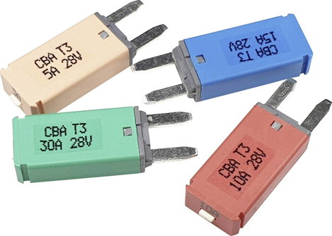 Hansor Circuit Breaker Mini, type 3. Manual Reset, 5A CBA3 Series 5A Biztosíték automata standard bi 3. kép