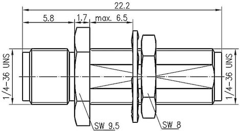 Telegärtner J01154A0041 J01154A0041 SMBA adapter SMA alj - SMA alj 1 db 2. kép