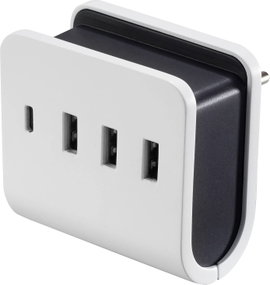 VOLTCRAFT UC-4ACX001 USB-s töltőkészülék 24 W Aljzat dugó Kimeneti áram (max.) 4.8 A Kimenetek száma