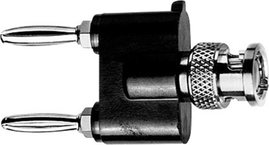 Telegärtner J01008A0626 Mérőadapter BNC dugó - lamellás dugó, 4 mm, lamellás dugó, 4 mm Fekete, Ezüs