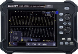 VOLTCRAFT DSO-5072H Kézi oszcilloszkóp 70 MHz 2 csatornás 1 GSa/mp 40 Mpts 8 bit Digitális memória (