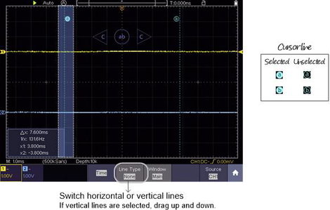 VOLTCRAFT DSO-5072H Kézi oszcilloszkóp 70 MHz 2 csatornás 1 GSa/mp 40 Mpts 8 bit Digitális memória ( 23. kép