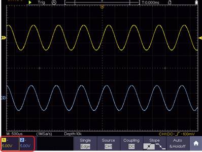 VOLTCRAFT DSO-5072H Kézi oszcilloszkóp 70 MHz 2 csatornás 1 GSa/mp 40 Mpts 8 bit Digitális memória ( 29. kép