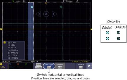 Digitális kézi oszcilloszkóp 100 MHz 4 csatornás 1 GSa/mp 40 Mpts 14 bit DSO, Voltcraft DSO-5104H 22. kép