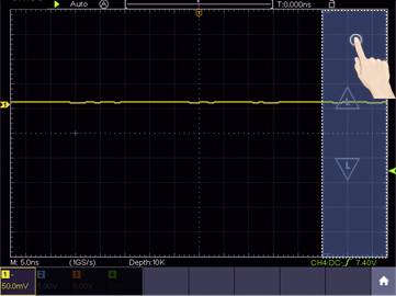Digitális kézi oszcilloszkóp 100 MHz 4 csatornás 1 GSa/mp 40 Mpts 14 bit DSO, Voltcraft DSO-5104H 25. kép