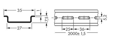 WAGO 210-504 Acél tartósín 1 db 2. kép