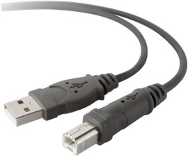 Belkin USB kábel USB 2.0 USB-A dugó, USB-B dugó 3.00 m Szürke F3U133b10