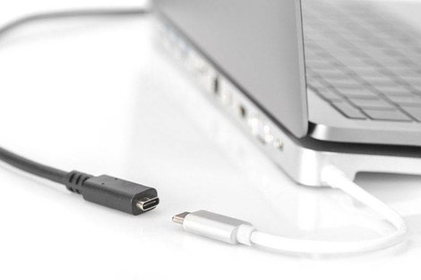 Digitus USB kábel USB 2.0 USB-C® dugó, USB-C® alj 2.00 m Fekete Hajlékony, Fólia árnyékolás, Fonat á 6. kép