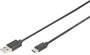 Digitus USB kábel USB 2.0 USB-A dugó, USB-C® dugó 1.00 m Fekete Hajlékony, Fólia árnyékolás, Fonat á bélyegkép
