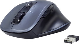 Renkforce Ergonomikus egér Bluetooth™, Rádiójel vezérlésű Optikai Szürke 7 Gombok 1600 dpi Ergonómik