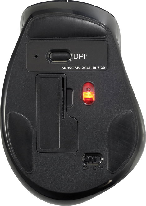 Renkforce Ergonomikus egér Bluetooth™, Rádiójel vezérlésű Optikai Szürke 7 Gombok 1600 dpi Ergonómik 3. kép
