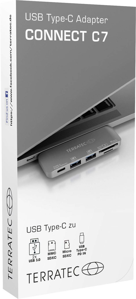 Terratec USB-C® dokkoló állomás CONNECT C7 2. kép
