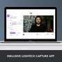 Full HD webkamera 1920 x 1080 pixel, csíptetős tartó, Logitech HD Pro Webcam C920 8. bélyegkép
