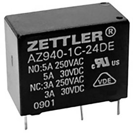 Zettler Electronics Zettler electronics Nyák relé 24 V/DC 10 A 1 záró 1 db