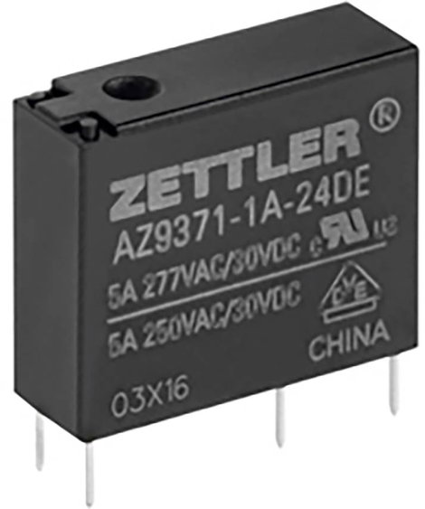 Zettler Electronics Zettler electronics Nyák relé 24 V/DC 5 A 1 záró 1 db