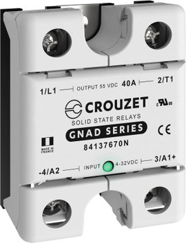 Crouzet Félvezető relé 84137670N 40 A Kapcsolási feszültség (max.): 55 V/AC Egyenáram átkapcsoló 1 d