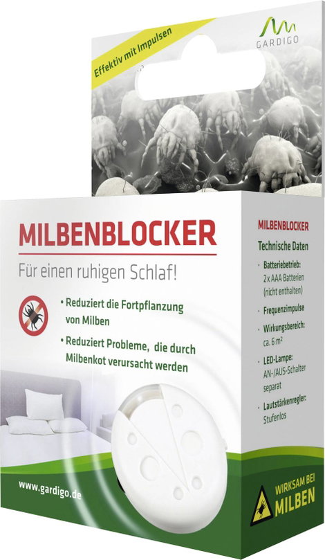 Gardigo Milbenblocker 70490 Ultrahangos Atkariasztó (Sz x Mé) 65 mm x 70 mm 1 db 11. kép