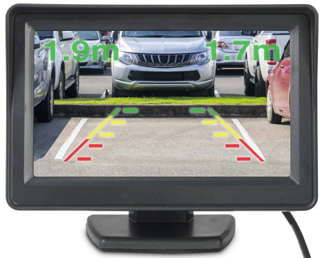 Vezeték nélküli videós tolatássegítő rendszer, rendszámtáblába épített kamera, Renkforce SB505 3. kép