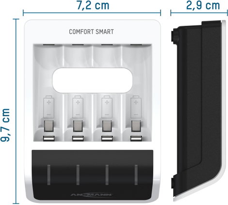 Ansmann Comfort Smart Hengeres akku töltő NiMH Mikro (AAA), Ceruza (AA) 10. kép