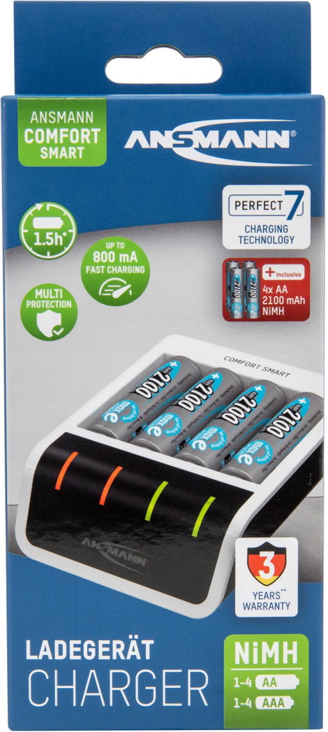 Ansmann Comfort Smart Hengeres akku töltő NiMH Mikro (AAA), Ceruza (AA) 8. kép