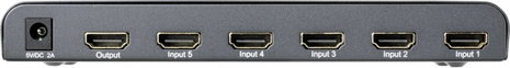 SpeaKa Professional SP-HSW-250 5 port HDMI switch Ultra HD-re alkalmas 3840 x 2160 pixel 5. kép