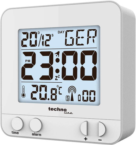 Techno Line WT235 si Rádiójel vezérlésű Ébresztőóra Ezüst Riasztási idők 1 3. kép