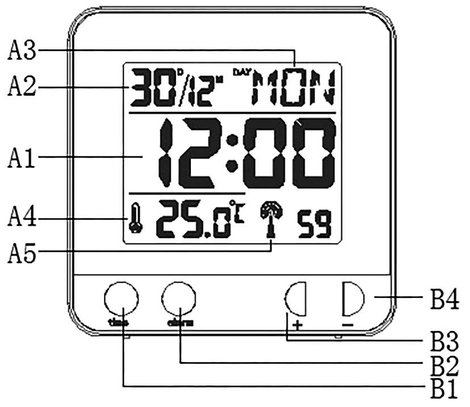 Techno Line WT235 si Rádiójel vezérlésű Ébresztőóra Ezüst Riasztási idők 1 4. kép
