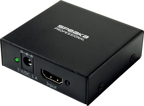 SpeaKa Professional SP-HDS-220 1+2 port HDMI elosztó Ultra HD-re alkalmas 3840 x 2160 pixel Fekete 2. kép