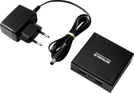 SpeaKa Professional SP-HDS-220 1+2 port HDMI elosztó Ultra HD-re alkalmas 3840 x 2160 pixel Fekete 5. kép