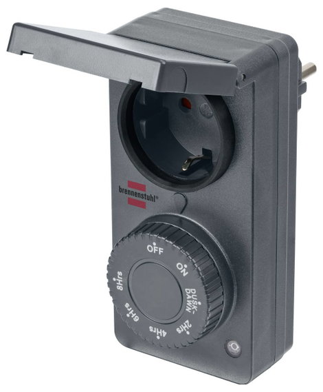 Brennenstuhl 1506120 Időkapcsoló óra Analóg 1800 W IP44 Alkonyatfunkció 3. kép