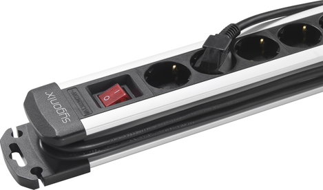 Sygonix SY-4538258 Hálózati elosztó 8 részes Fekete, Ezüst Védőérintkezős 1 db 6. kép