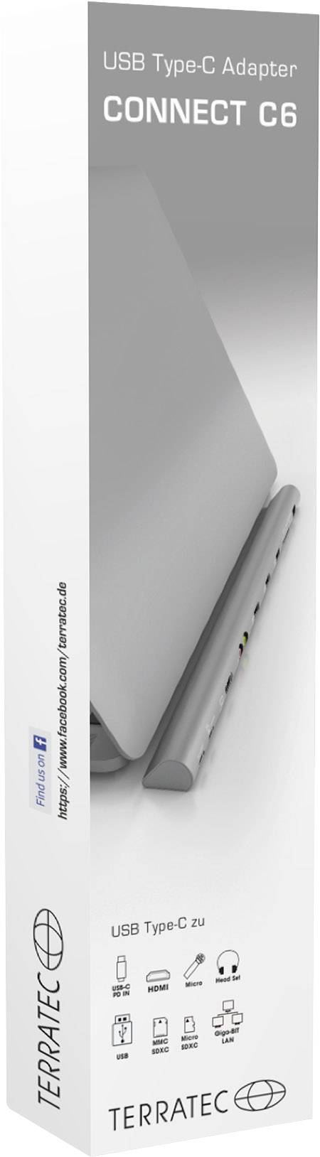 Terratec USB-C® dokkoló állomás CONNECT C6 2. kép