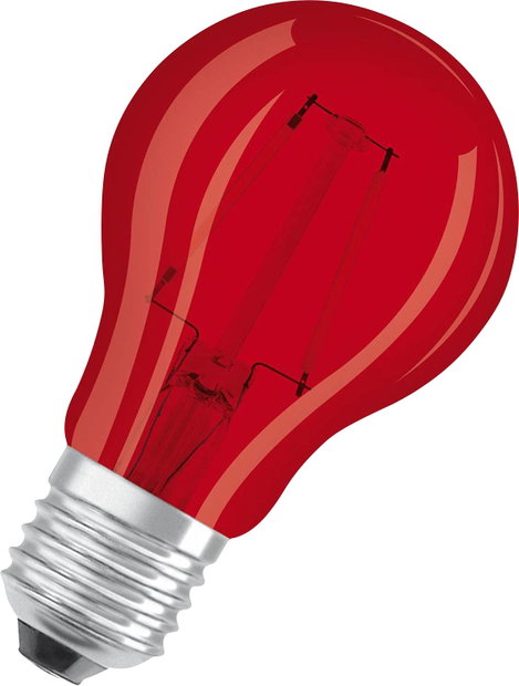 OSRAM 4058075433946 LED EEK G (A - G) E27 Izzólámpa forma 2.5 W = 7 W Piros (Ø x H) 60 mm x 105 mm 1