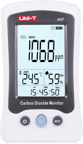 Digitális szén-dioxid mérő, CO2 mérő, Uni-T A37