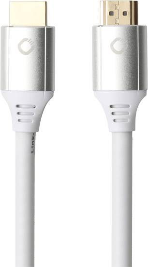 Oehlbach HDMI Csatlakozókábel HDMI-A dugó, HDMI-A dugó 2.00 m Fehér D1C92491 Ultra HD (8K) HDMI kábe 3. kép