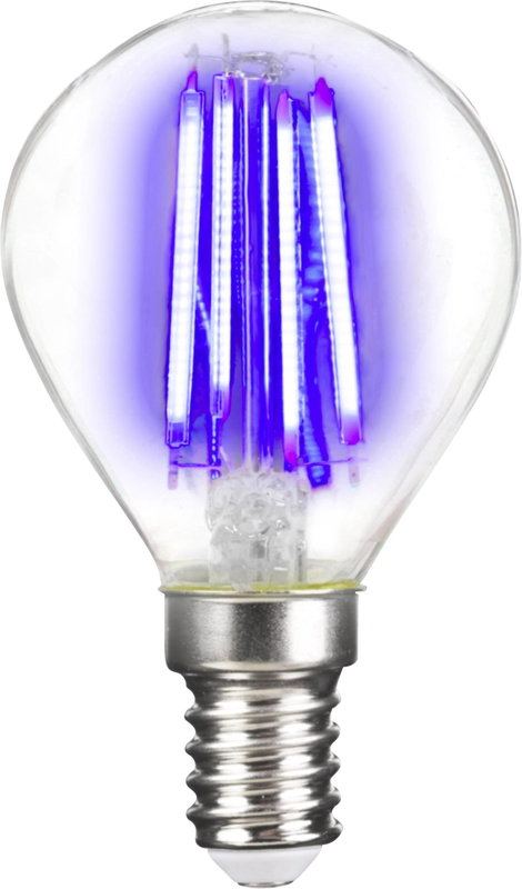 LightMe LM85311 LED EEK G (A - G) E14 Csepp forma 4 W Kék (Ø x H) 45 mm x 78 mm Szál 1 db