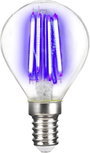 LightMe LM85311 LED EEK G (A - G) E14 Csepp forma 4 W Kék (Ø x H) 45 mm x 78 mm Szál 1 db bélyegkép