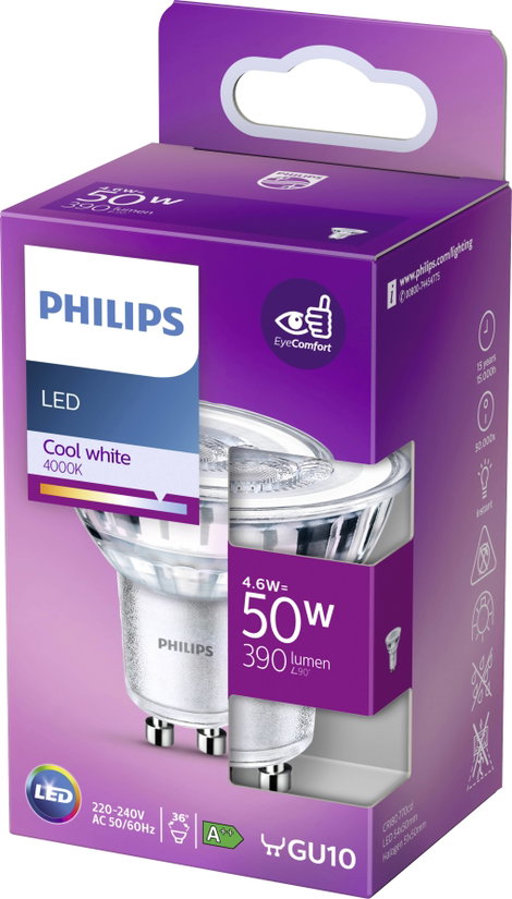 Philips Lighting 77419600 LED EEK F (A - G) GU10 Reflektor 4.6 W = 50 W Semleges fehér (Ø x H) 5 cm 5. kép