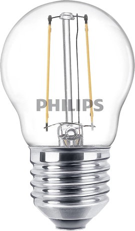 Philips Lighting 76329900 LED EEK F (A - G) E27 Csepp forma 2 W = 25 W Melegfehér (Ø x H) 4.5 cm x 7